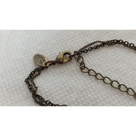 Lia Sophia Green Faceted Glass Pendant and Resin and Glass Bead Necklace 17" - Picture 5 of 5